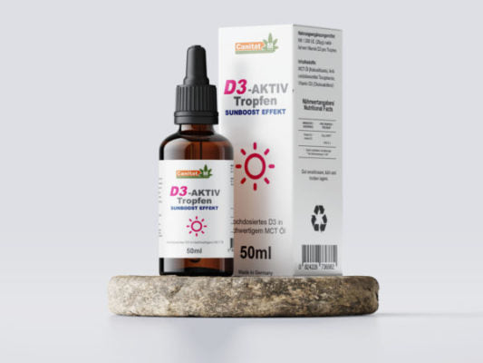Vitamin D3 Tropfen 1000 I.E. – Sunboost Effekt | 50 ml | Hochdosiert | Canitat M®