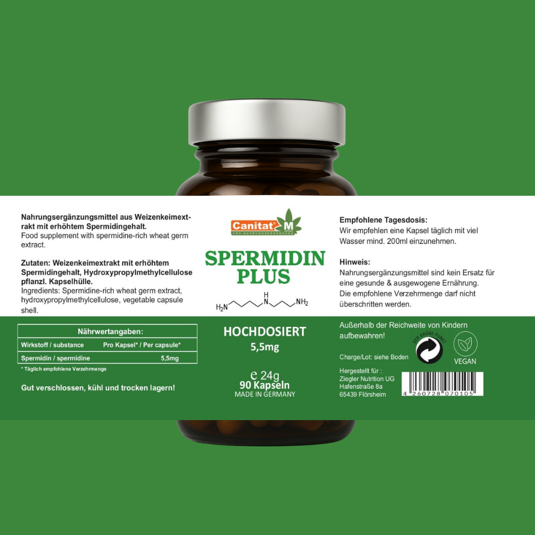 Spermidin Plus | Canitat M 5,5mg    |    90 Kapseln