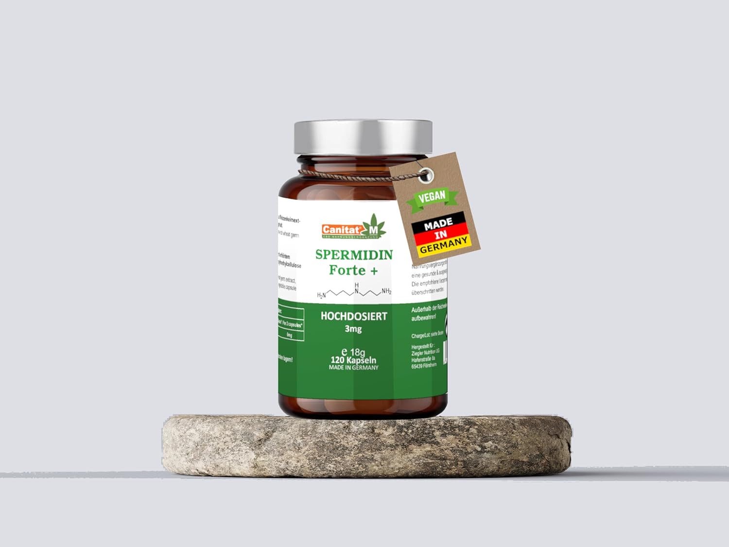 Spermidin Forte 3 mg – 120 vegane Kapseln | Zellschutz & Vitalität | Canitat M