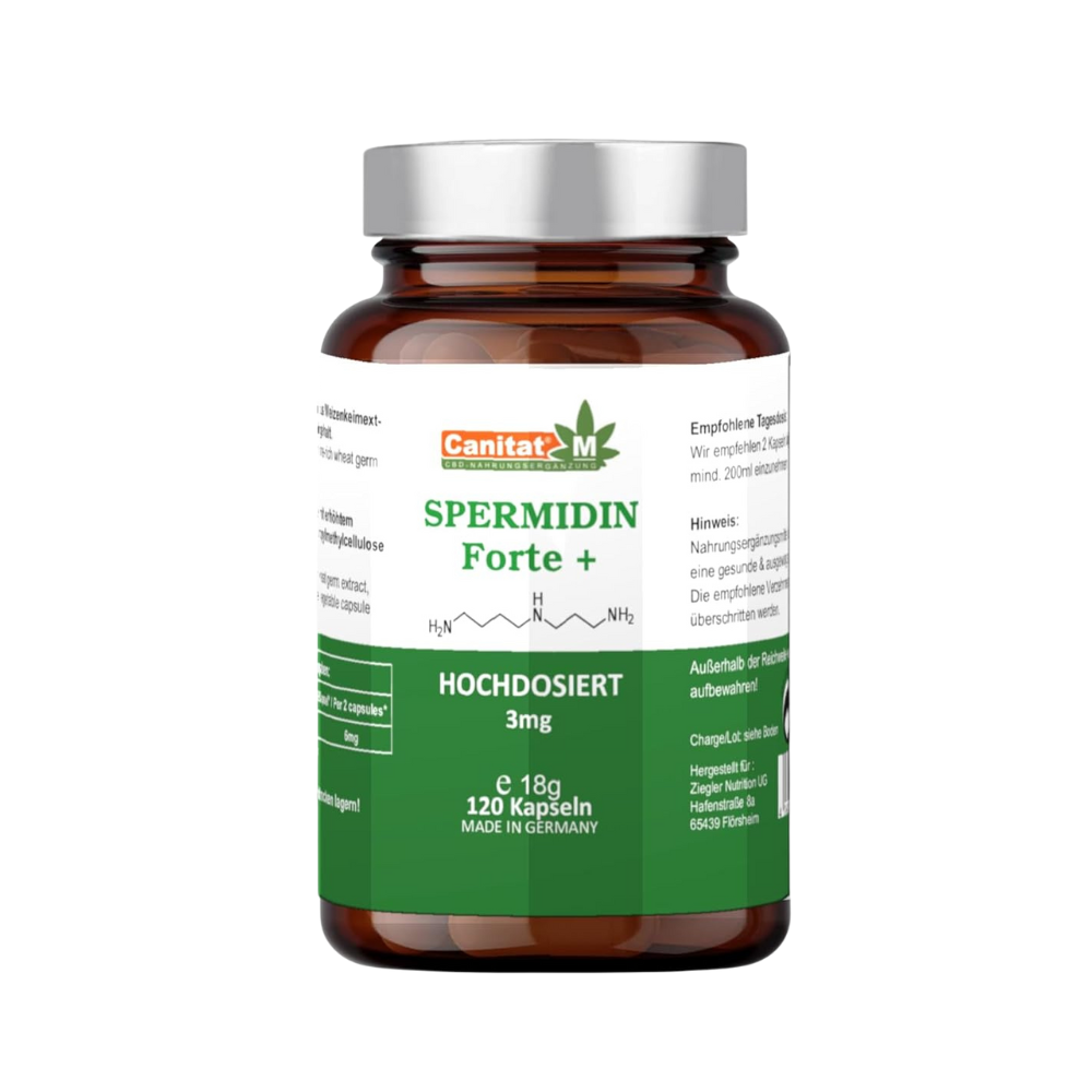Spermidin Forte 3 mg – 120 vegane Kapseln | Zellschutz & Vitalität | Canitat M