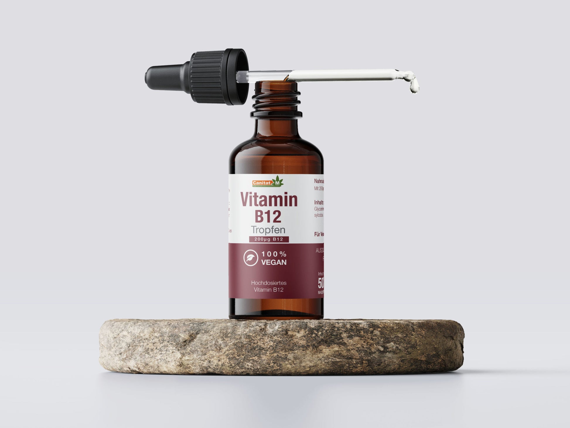 Vitamin B12 Tropfen – 50 ml | Hochdosiert, vegan & bioverfügbar| Canitat M®