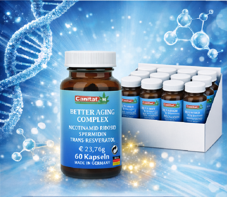 NAD+ | Nicotinamid Ribosid + Trans-Resveratol + Spermidin | Better Aging Complex | Canitat M