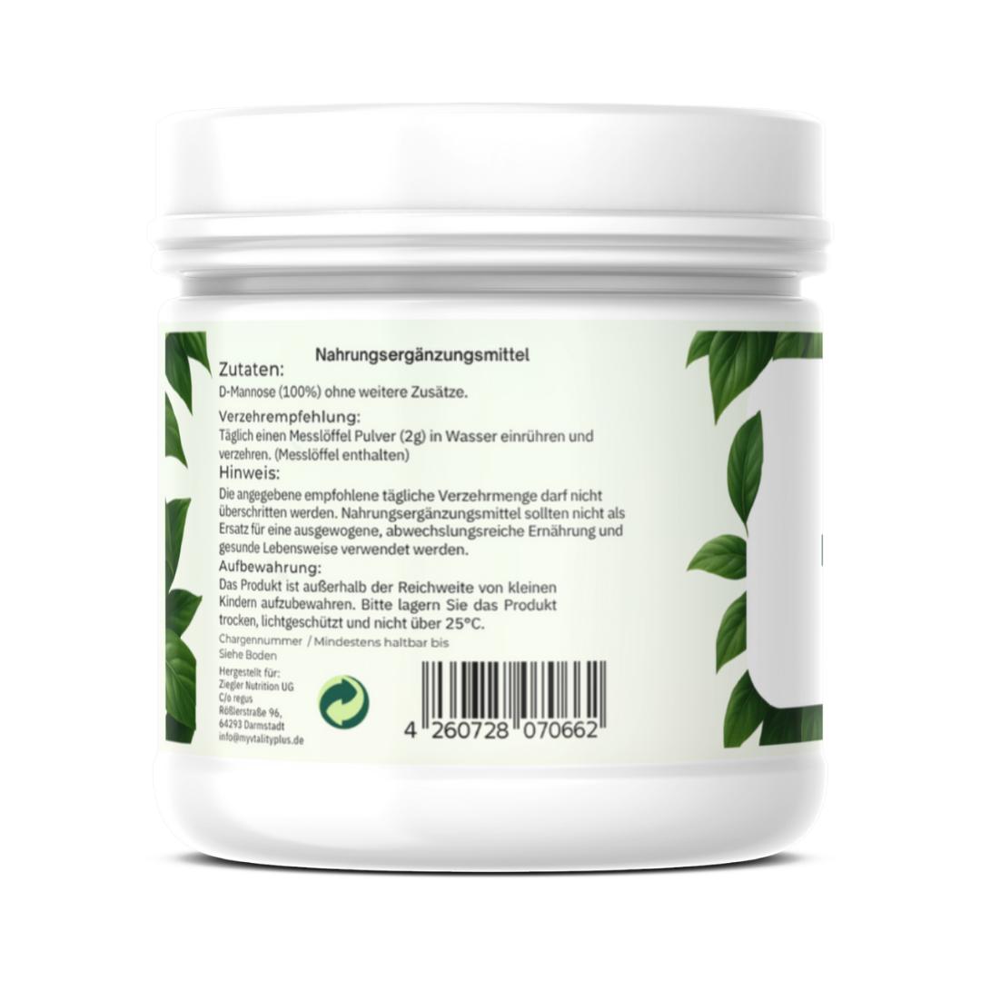 MyVitalityPlus | D-Mannose Pulver | 150g hochreines D-Mannosepulver