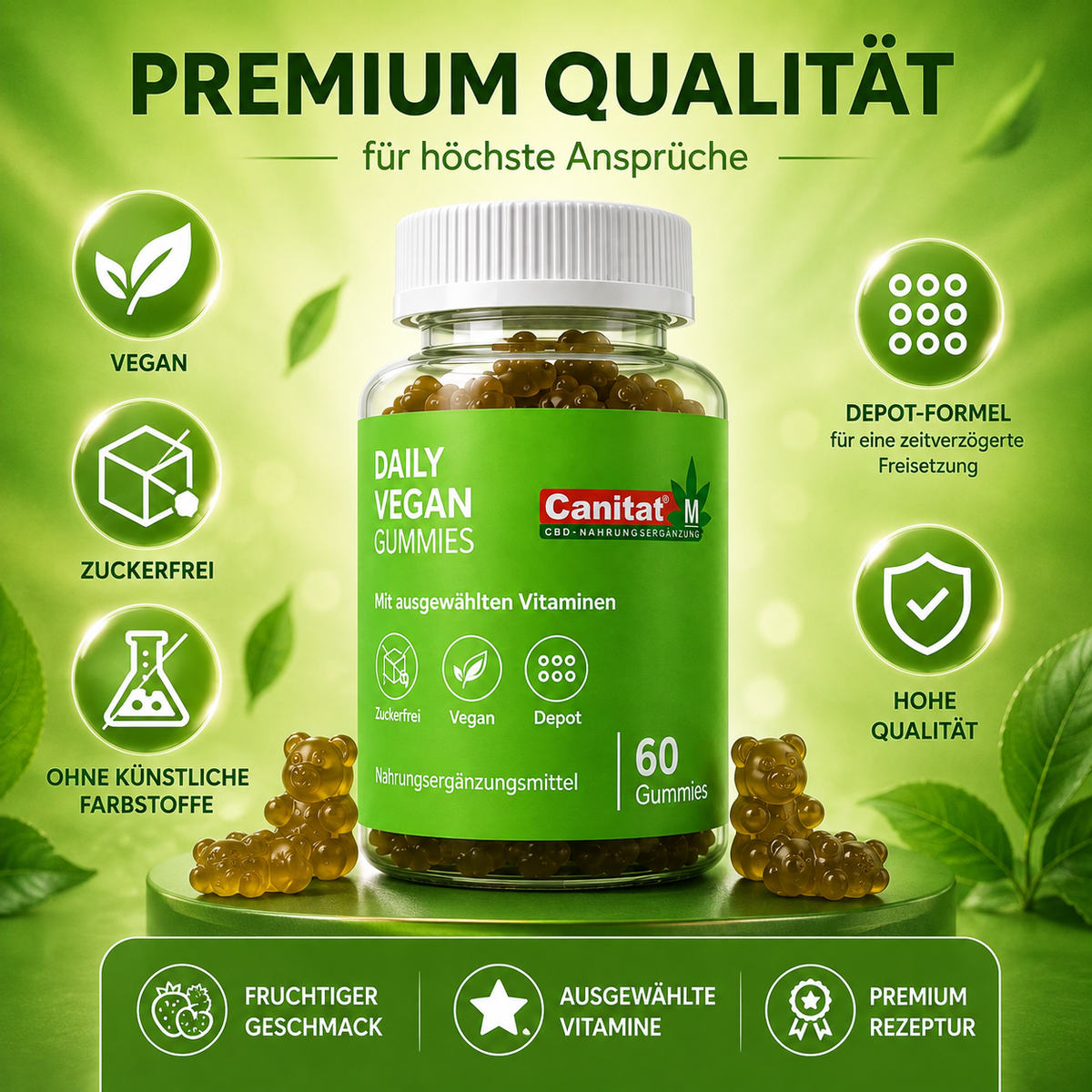 Daily Vegan Gummies von Canitat M – 60 Gummies – DEPOT