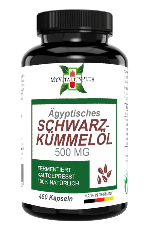 Ägyptisches Schwarzkümmelöl | Softgel-Kapseln | 450 Kapseln | 3000mg Tagesdosis | MyVitalityPlus