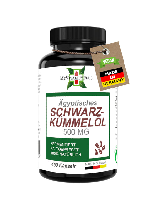 Ägyptisches Schwarzkümmelöl | Softgel-Kapseln | 450 Kapseln | 3000mg Tagesdosis | MyVitalityPlus
