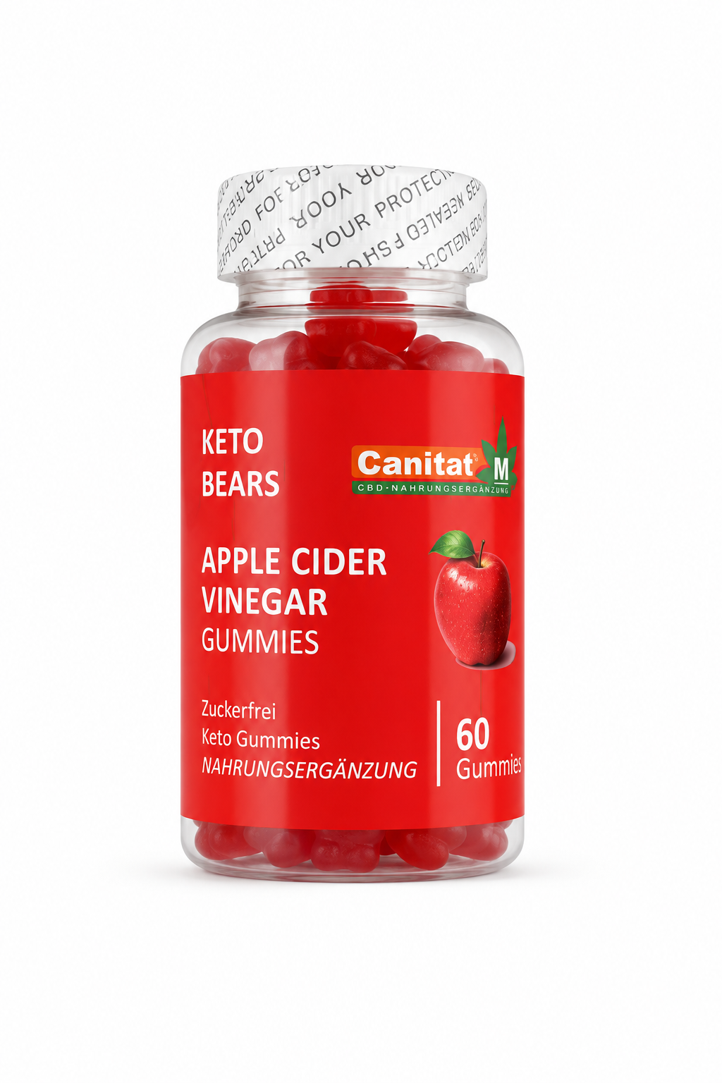 Apfelessig Gummies - mit Vitamin B12, B6, B9 & Magnesium - ohne Zucker